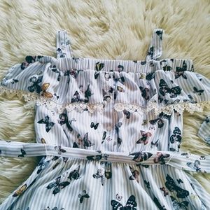 Stripped Butterfly Dress
